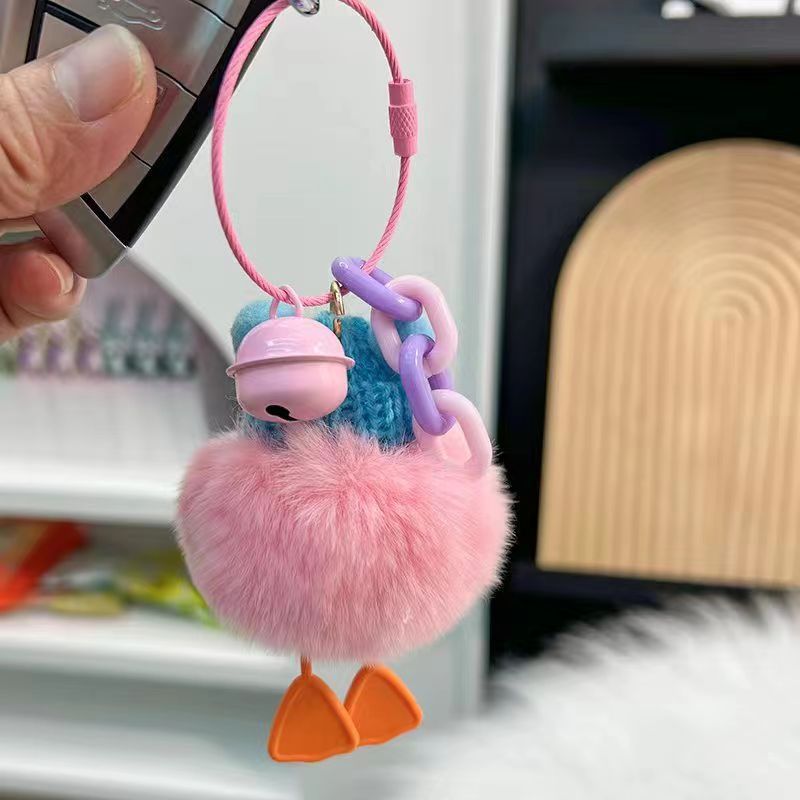 Cute Ins Briquette Keychain Girly Heart