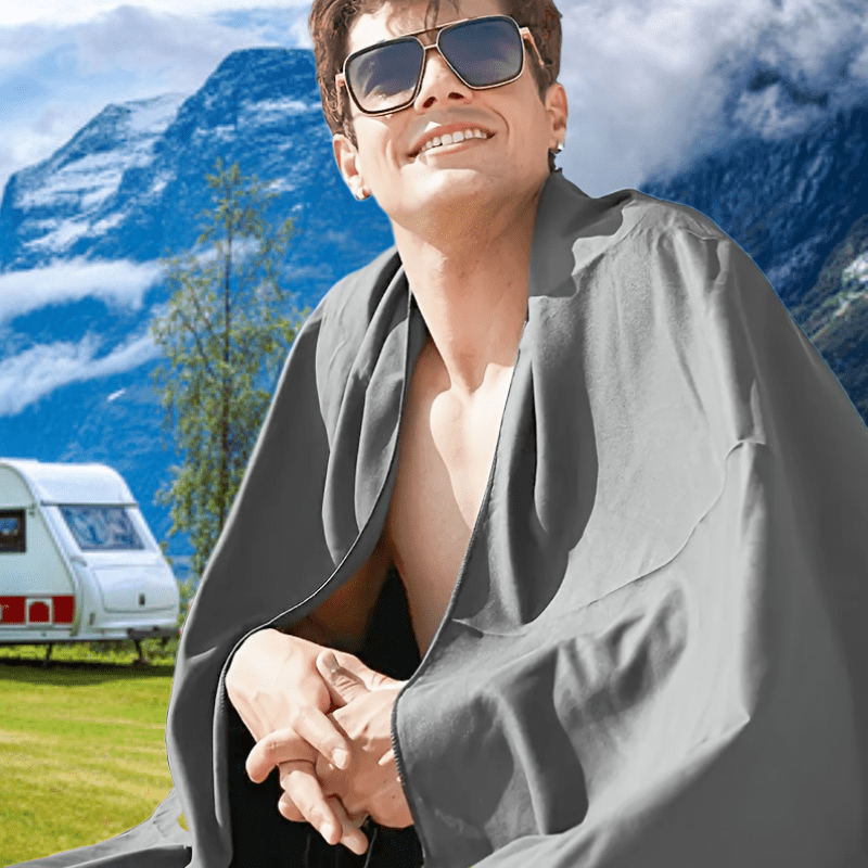 Quick Drying Absorbent 1pc Mutao Microfiber Towel - With Mesh Bag For Camping, Gym Yoga, Backpacking, Hiking