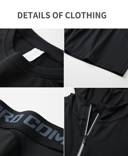 Men's 5-Piece Athletic Compression Gear Set – Quick-Dry, High-Stretch, & Durable for All-Season Training