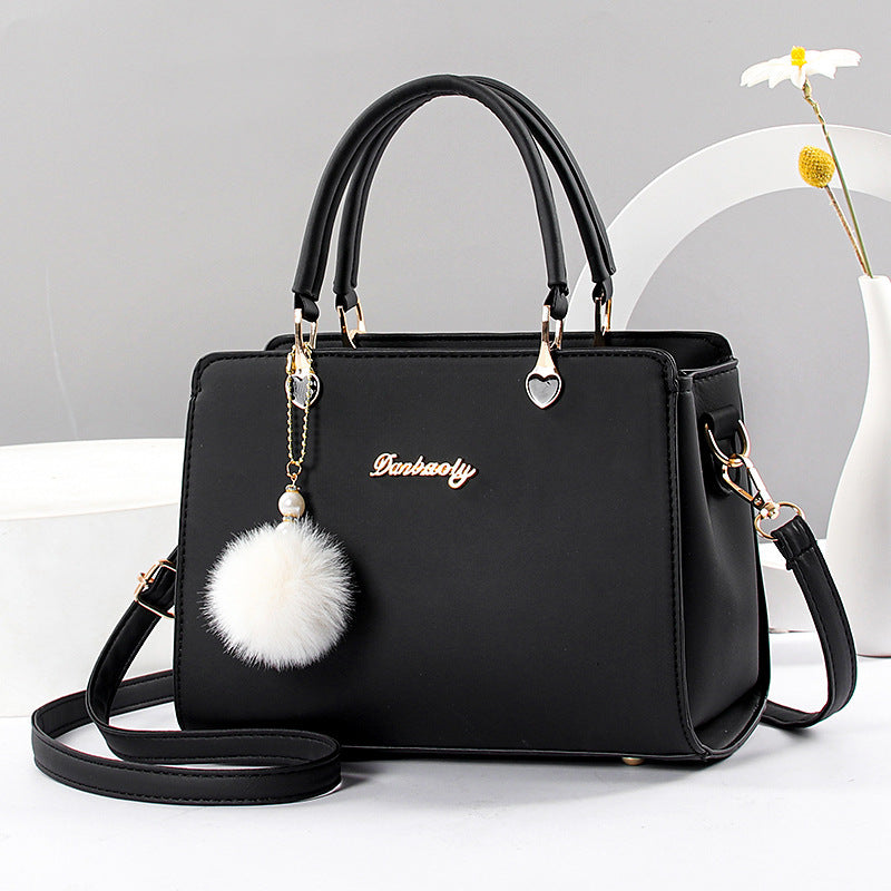 Elegant Faux Leather Handbag - Women's Shoulder Bag with Tassel
