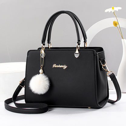 Elegant Faux Leather Handbag - Women's Shoulder Bag with Tassel