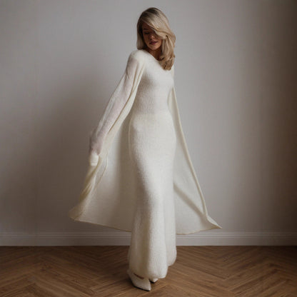 Cardigan Knitted Cardigan Sleeveless Dress Two-piece Set