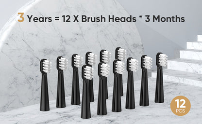 SEJOY Sonic Electric Toothbrush Rechargeable For Adult Rotating Toothbrush With 12 Brush Heads 5 Modes Timer