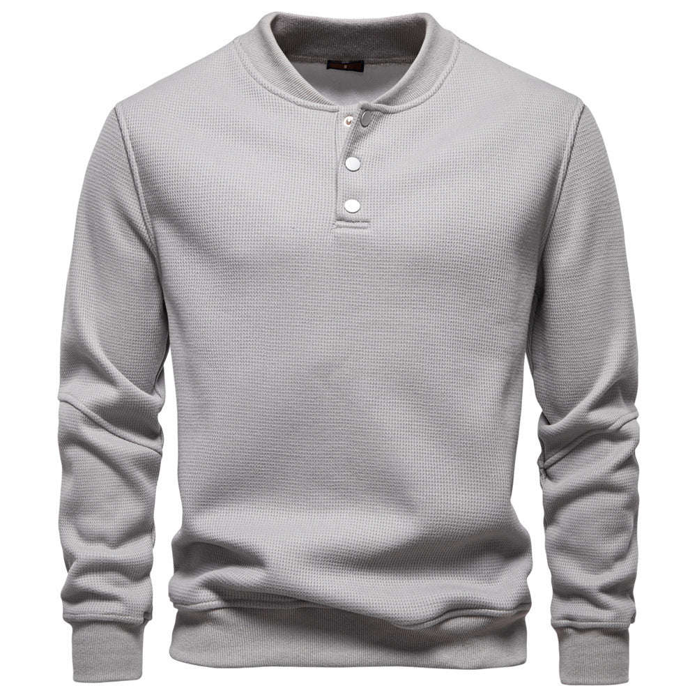 New Fleece-lined Men's Round Neck Sweatshirt