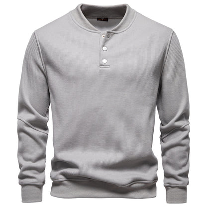 New Fleece-lined Men's Round Neck Sweatshirt