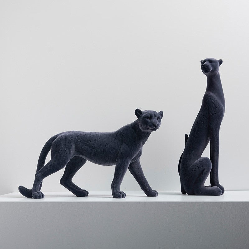 Luxury Leopard Resin Sculpture | Premium Home Decor Statue for Living Room & Office