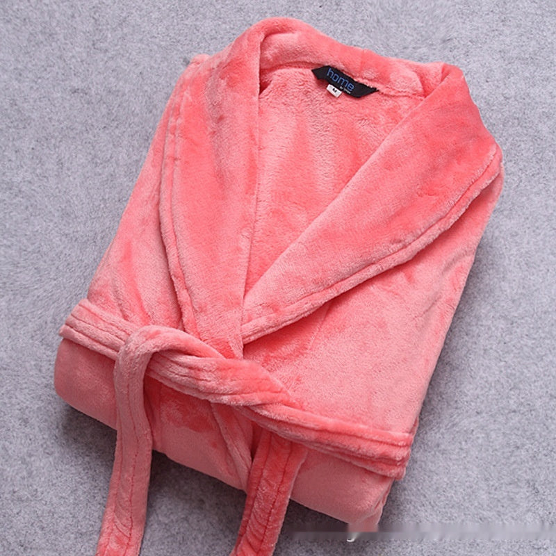 Coral Fleece Pajama Gowns For CouplesExtra Thick