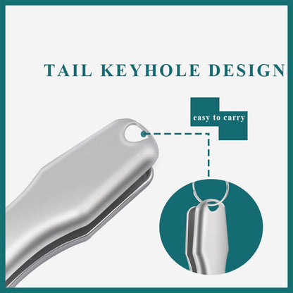 Splash Resistant Stainless Steel Nail Clippers With Large Openings