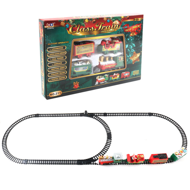 Christmas Electric Rail Car Toy Simulation Mini