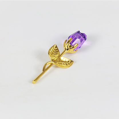 Crystal Golden Rose Flower Valentine's Day Gift