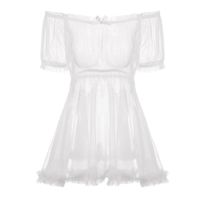 Chiffon Short Skirt Plus-size Sexy Nightwear For Women