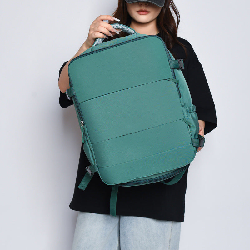 Women's Large Capacity Lightweight Multi-purpose Solid Color Travel Backpack