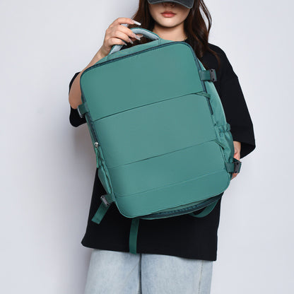 Women's Large Capacity Lightweight Multi-purpose Solid Color Travel Backpack