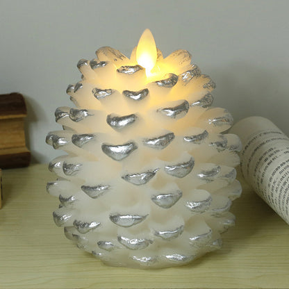 Christmas Pinecone Decoration Paraffin Real Wax Pinecone Candle Pinecone Pinecone Christmas Living Room Bedroom Light