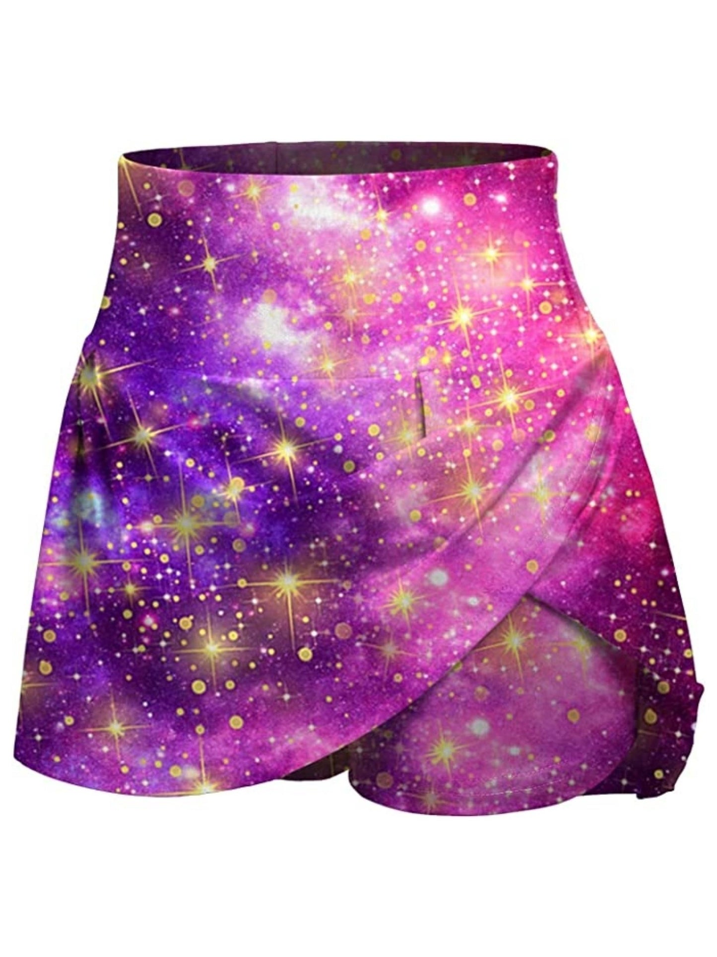 Summer Skort Solid Shorts, Sexy High Waist Fashion Sports Biker Running Yoga Skort Shorts, Women's Clothing