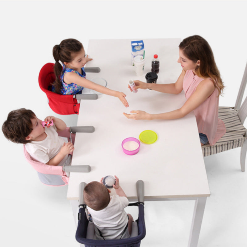 Portable Foldable Baby Highchair Safety Belt Infant Feeding Chair Booster Seat Harness Dinner Lunch Washable Hook-on Chair