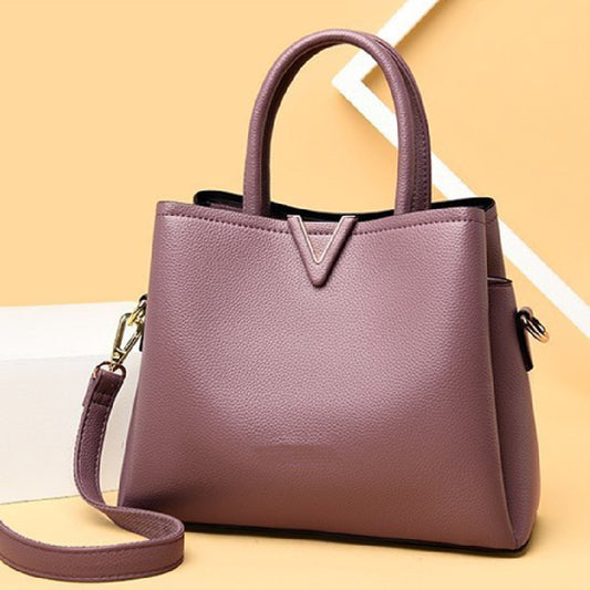Women's Large Leather Tote Bag | 3 Compartment Work Bag