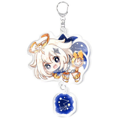 Game Anime Acrylic Keychain Cartoon Japanese Cute Bag Key Chain Keyring Ornament Bag Purse Charm Accessories