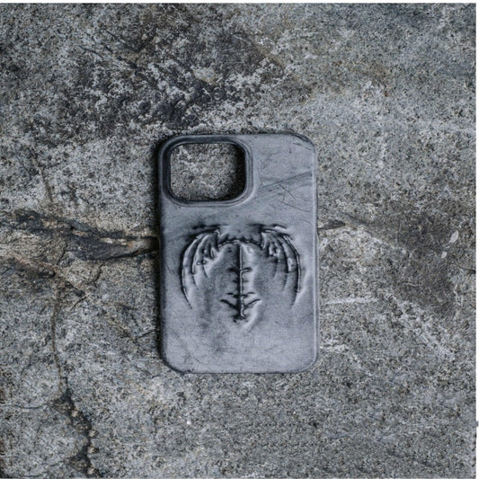 Retro Gothic Vampire Bat Wing Embossed Dark Style Phone Case