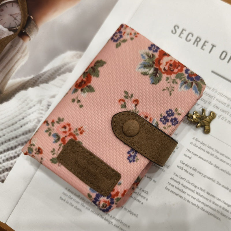 Multifunctional Tri-fold Fashion Multi-card-slot Printed Wallet