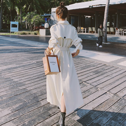 Mid-length Windbreaker Women's New All-match Temperament Thin Coat