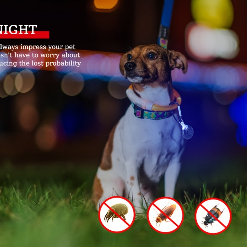 1pc Pet Repellent, Ultrasonic Repellent Ticks, Fleas, Nematodes, Cats And Dogs Outside The Body To Prevent Insects, Take Care Of Pet To Prevent Pests, With Its Mother No Longer Object To My Pet, With Its Own Safety Warning Ni