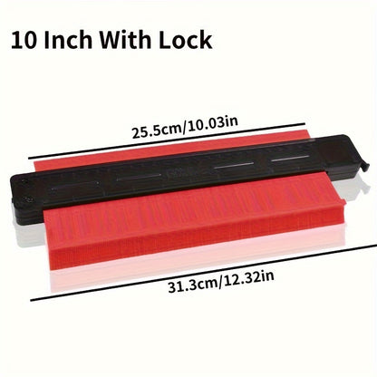 GOXAWEE Contour Gauge Profile Tool, 5Inch/10Inch Adjustable Lock, Precisely Copy Irregular Shape Duplicator For Flooring, Construction, Carpenter, DIY Handyman
