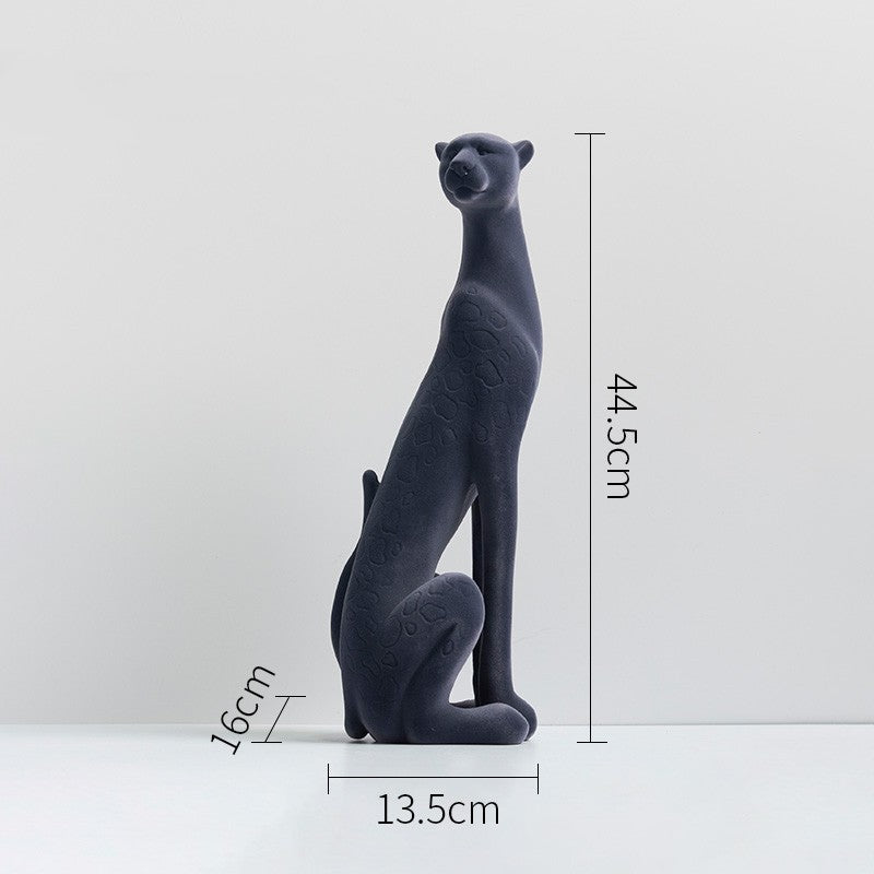 Luxury Leopard Resin Sculpture | Premium Home Decor Statue for Living Room & Office
