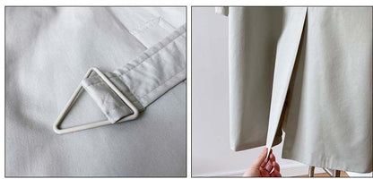 Temperament British Mid Length Over The Knee Windbreaker Women Loose Korean Style Jacket