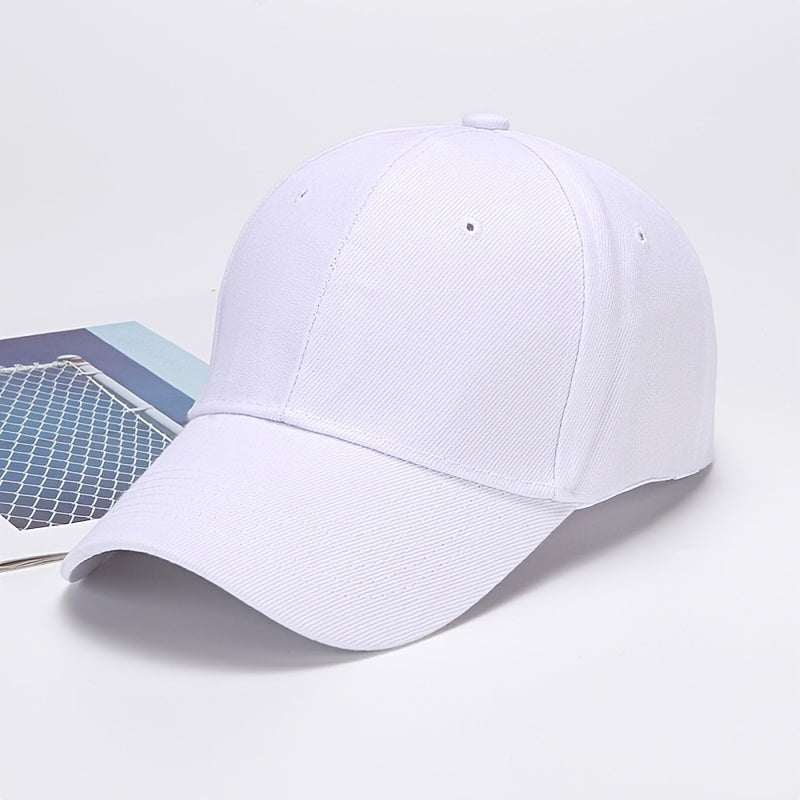 Premium Men's Baseball Cap - Classic Solid Color Adjustable Sports Hat