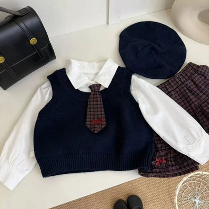 New Korean-style Fashionable Children's Three-piece Set