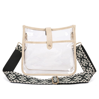 Women's Shoulder Candy Color Transparent Small Square Bag