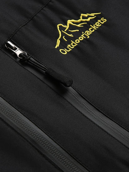 Mens Premium Waterproof Rain Jacket - Durable & Breathable Windbreaker with Adjustable Hood - Ideal for Hiking, Travel, and Outdoor Adventures