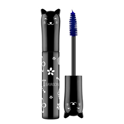 TEAYSON 4D Fiber Mascara - Waterproof Long-Lasting Cat Eye Eyeliner & Volumizing Mascara Set with Plant Squalane