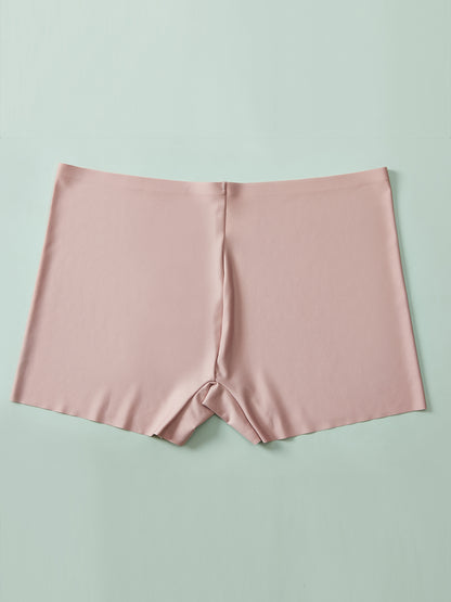 4 Pack Women's Plus Size High Rise Solid Seamless Panties - Medium Stretch, Elegant Design - For Women Seeking Comfort & Support - Perfect for Everyday Wear