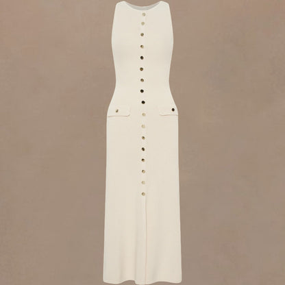 Knitted Elegant Sleeveless Dress For Women