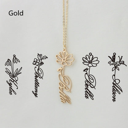 December Constellation Necklace Flower Name Necklace Customization
