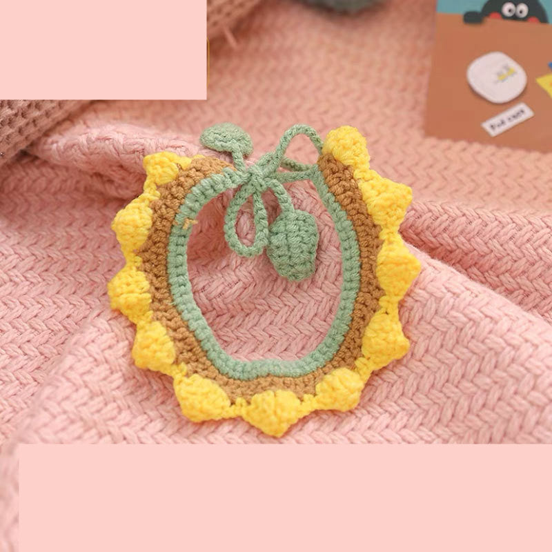 Braided Collar For Pet Cat Cozy Slobber Scarf