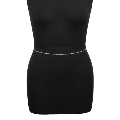 All-match Water Drop Gemstone Body Chain Women's Simple U-shaped Beads