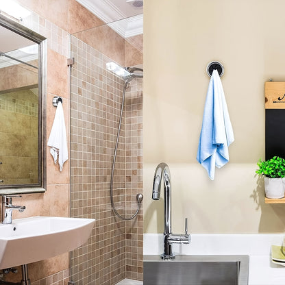 1/3pcs Fashion Style Self-Adhesive Wall Mount Towel Hooks, Plastic Easy Install No-Drill Kitchen & Bathroom Towel Holder for Home, Cabinet, Garage