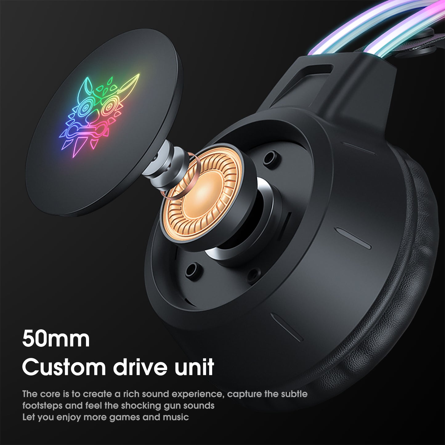 ONIKUMA X15 Pro Gaming Headset: Antler, RGB Aluminum Frame, Surround Sound - Perfect Christmas/Halloween/New Year Gift!