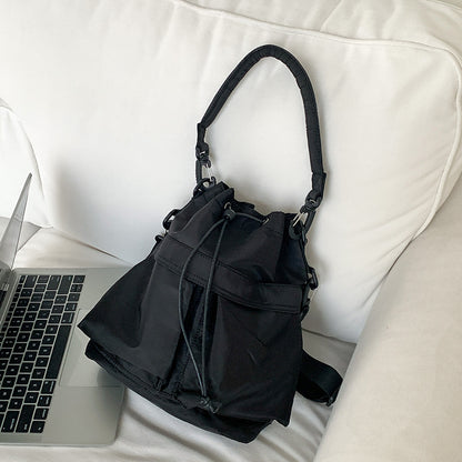 High-grade Portable Drawstring Shoulder Messenger Bag