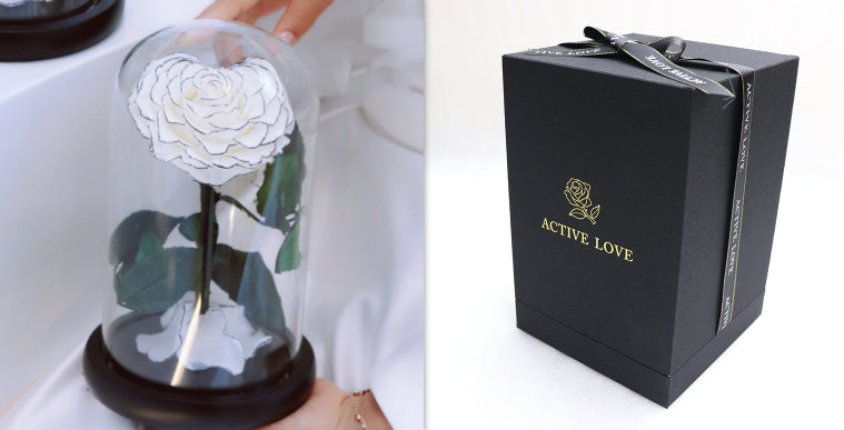 Glass Cover Tanabata Valentine's Day Immortal Rose Gift