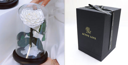 Glass Cover Tanabata Valentine's Day Immortal Rose Gift