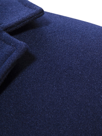 New Men's Mid-length Single Breasted Trench Coat Jacket