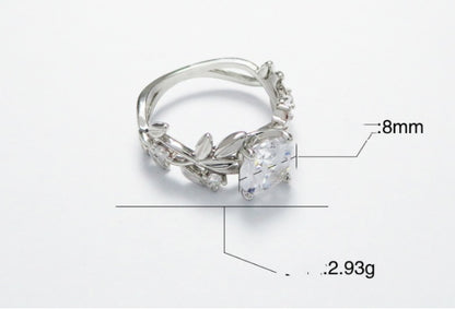 Explosive Branch Ring Ladies Fashion Zircon Flower Ring