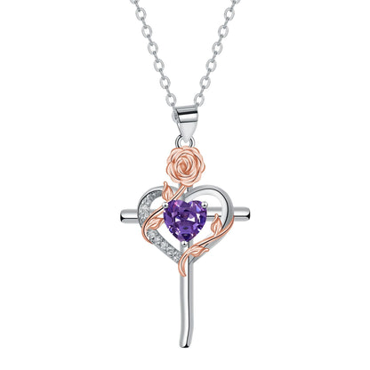 Cross Pendant Necklace Valentine's Day Gift