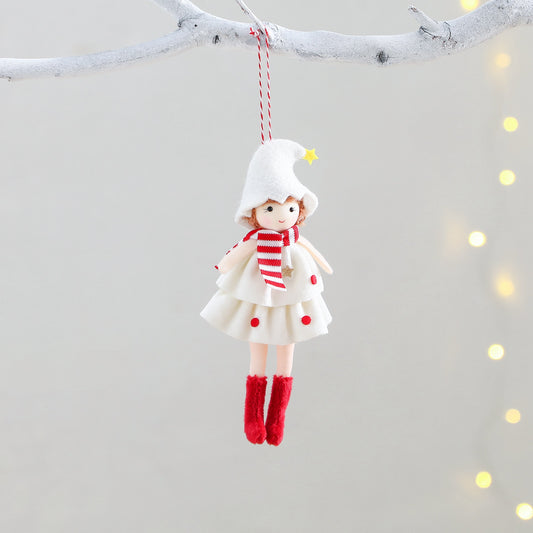 Christmas Cake Dress Girl Doll Angel Pendant