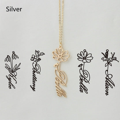 December Constellation Necklace Flower Name Necklace Customization