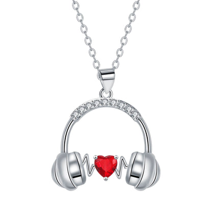 Headset Pendant Personalized Love Necklace Valentine's Day Gift